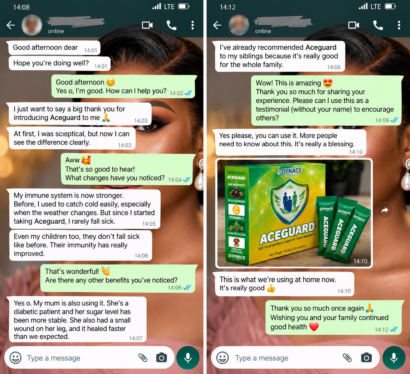 Ace Guard customer WhatsApp screenshot 1