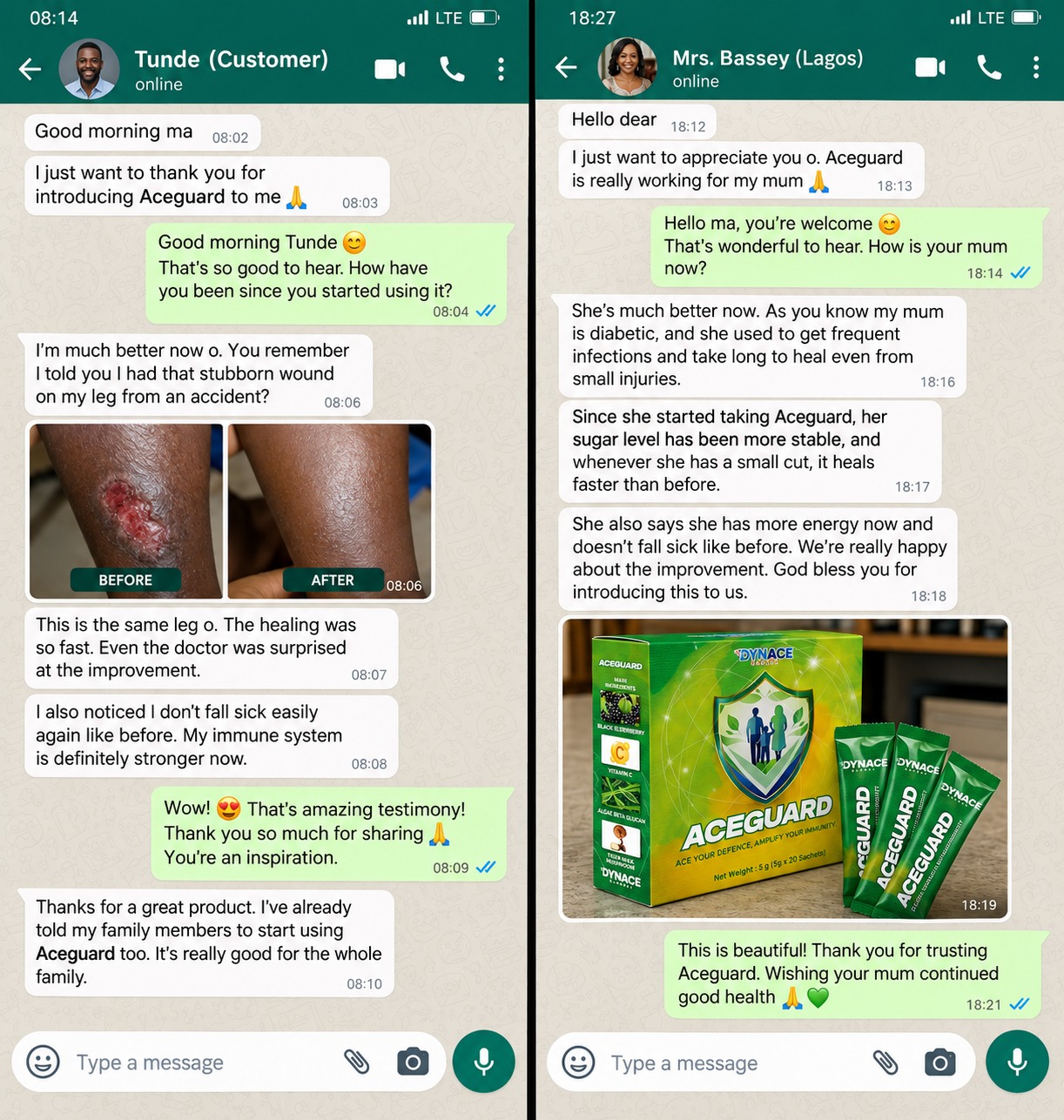 Ace Guard customer WhatsApp screenshot 4